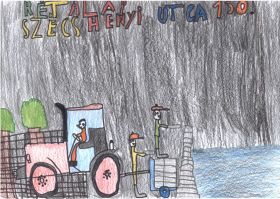 Védekezés otthon árvízkor (Bikályi Miklós - 4. osztályos)